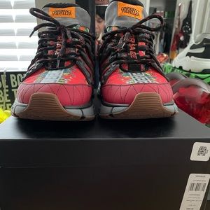 Versace men’s sneakers, size 47. Fabric is calf leather.